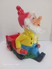 West Germany Hard Plastic Gnome With Wheelbarrow 