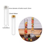 10 Pcs 40ml Clear Plastic Test Tubes With Screw Caps For Sample Candy Gumball