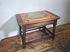 Vintage 1930s Taylor Tile Top Spanish Coffee Table Antique Wood Side Orange