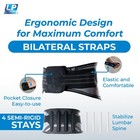 Lumbar Back Brace For Lower Back Support - 4 Semi-rigid Stays With Bilateral    