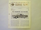 Original Gm 1958 Chevrolet Service News Brochure Impala Corvette Truck Nice  