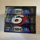 Tdk Vhs-c Hg Ultimate 30 Camcorder Video Cassette Blank 6-pack