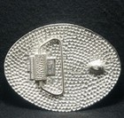 Wi15122 Nos Vintage 1988 Native American Indian Artwork Mens Pewter Belt Beuckle