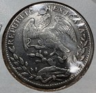 1842 8 Reales Go Mexico Guanajuato Mint Ocho Real Silver Coin Holed