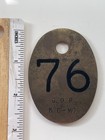 Vintage Kansas City Mo Cattle Tag Double Sided Solid Brass
