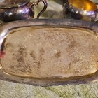 Wm  Rogers Silverplate Creamer  Sugar Bowl With Lid And Tray Set