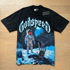 Rock T-shirt Tee Black Size Men s Vintage Logo Godspeed Shirt Sleeve Short Retro