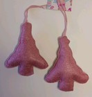 New Magical Season Pink Christmas Tree Ornaments Felt Beads Sequins