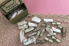 60 Nos Portable Ink Pads Blank Rubber Stamps Pocket Personal Metal Vintage Lot