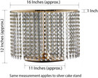 12 Inch Tall Gold Round Crystal Pendants Metal Cake Stand - Cupcake Decorations 