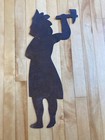 Rare  Antique Primitive Sheet Iron Native American Themed Trade Sign weathervane