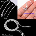 Round Snake Chain Necklace 925 Sterling Silver 16 -38 inch 0 9mm 1 2mm 1 6mm 2mm