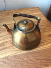 Vintage   Copper Tea Kettle  W wood Handle  made In Portugal 