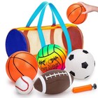 5 Pack Sports Balls For Toddlers Boy Outdoor Kids Toys With Bag   Pump