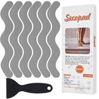 24pcs Anti-slip Shower Stickers With Scraper  0 8 x8   Grey Bath Safety Mat