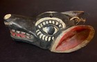 Guatemalan Wolf Mask Vintage Decorative Hand Carved Wooden Antique Folk Art