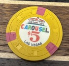 Carousel Hotel Casino  5 Hotel Casino Gaming Poker Chip - Las Vegas  Nv