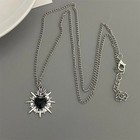Punk Rock Heart Pendant Necklace Red Black Chain Unisex Goth Hip Hop Jewelry