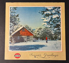 1952 Amoco    mantle Of White    Calendar     Season   s Greetings     Burlington Vt Agent