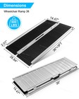 3 Foot Aluminum Folding Wheelchair Ramp Scooter Mobility Portable Non-slip