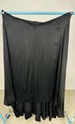 Antique Victorian 1890s Black Mourning Silk Skirt  As Is