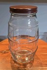 Vintage Glass Barrel Jar