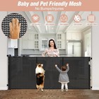 Extra Tall 42  Retractable Baby Gate With Support Rods - Indoor outdoor Use