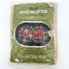 Vintage Bucilla American Beauty Rug Hooking Canvas 7366m 30x54 Stamped Kit Nos