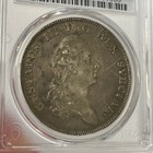 Sweden - 1780 79-ol Large Silver Riksdaler  pcgs Au Detail  - See Photos