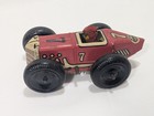 Vintage Marx No 7 Tin Litho Wind Up Boat Tail Racer Indy Race Car W  Driver Read
