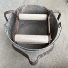Vintage Eagle 14 Wringer Mop Wash Bucket Wood Rollers Farm House Decor