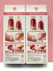 Kiss Impress No Glue Press-on Nails Manicure Short Aqua Blue Glitter Lot Of 2