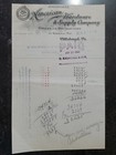1922 American Hardware   Supply Company Billhead Receipt Pittsburgh Pa Ephemera