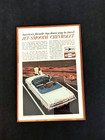 Set Of 4 Framed Vintage Auto Car Advertisments 1960 s Man Cave Art Impala   More