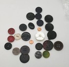 Antique Vintage Plastic Button Sewing Craft Mixed Lot Coat Large              