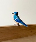 Blue Jay Bird  Hand Made Waldorf Wooden Toy Figure Ostheimer Type Scherbak