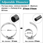 Stainless Steel Hose Clamps 2  Large Adjustable Worm Gear Hose Clamp Tube Clamp