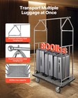 Vevor Hotel Luggage Cart 800 Lbs Brushed Stainless Steel Finish Bellman s Cart