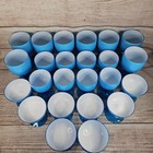 Vintage Carlo Moretti Blue Azure Cased Wine Champagne Water Glasses - Set Of 24
