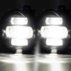 Black Led Driving Fog Lights For Honda Goldwing Gl1800 2001-2010 Fog Lamps 2pcs