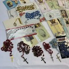 Lot 64 Pcs Catholic Religious Medal Charm Pendant Crucifix Cross Angel Rosary