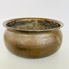 Hand Hammered Copper Pot Planter Rolled Edge 9 5x4 5 Inch Vintage Patina