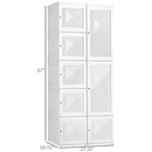 Foldable Clothes Wardrobe Closet Organizer With Storage  White