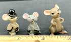 3 Vintage Hagen-renaker Mini Mice Ceramic Figurines