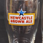 Newcastle Brown Ale Willi Becher Glass W logo Set Of 2