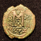 Byzantine Follis  Justin Ii   Sophia Rv Large M Cyzicus  Mint  565-578 A d 