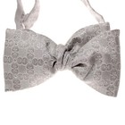 Italo Ferretti Nwt Patterned Cummerbund And Bow Tie Set In Grayish Silver