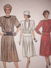 Vogue 9343 Dress Boxy Sewing Pattern Ladies 8 10 12 Uc Vtg Pleated Very Loose
