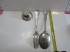 Antique Scandinavian 830s 830 Silver For Scrap Fork Spoon Cup 127 2 Gr - 3 Piece