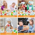 42-piece Kids Kitchen Playset With Pretend Cooking Accessories And Food Items